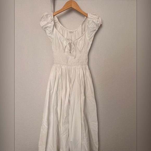 DÔEN Women's Quinn Cotton Shirred Midi-Dress - Picture 5 of 5